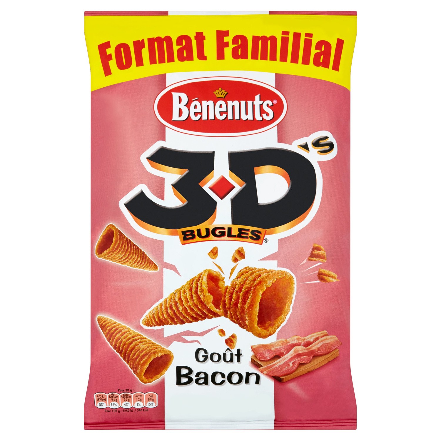 Biscuits apéritifs Bacon 3D